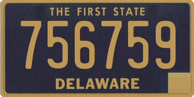 DE license plate 756759