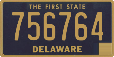DE license plate 756764