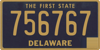 DE license plate 756767