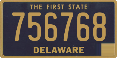DE license plate 756768