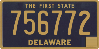 DE license plate 756772