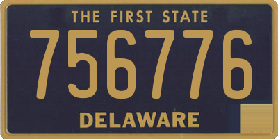 DE license plate 756776
