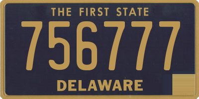 DE license plate 756777