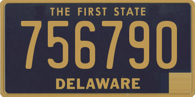 DE license plate 756790