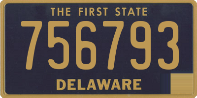 DE license plate 756793
