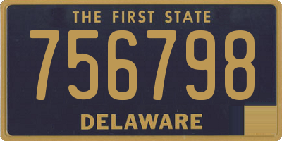 DE license plate 756798
