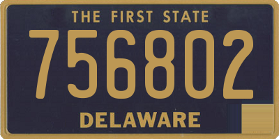 DE license plate 756802