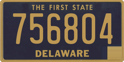 DE license plate 756804