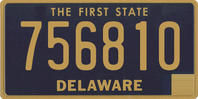 DE license plate 756810
