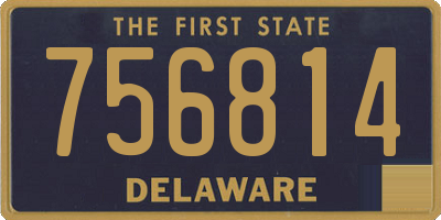 DE license plate 756814