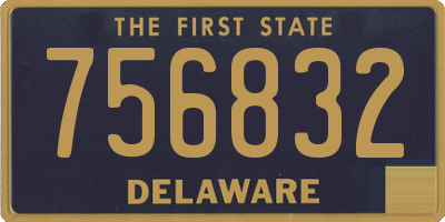DE license plate 756832