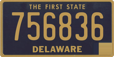 DE license plate 756836