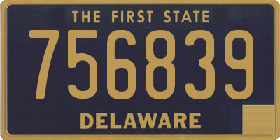 DE license plate 756839