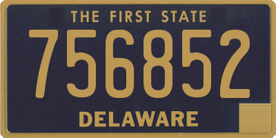 DE license plate 756852