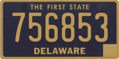DE license plate 756853
