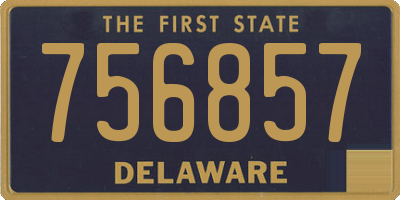 DE license plate 756857