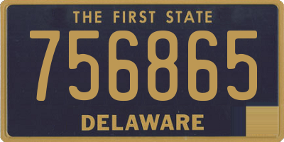 DE license plate 756865