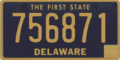 DE license plate 756871
