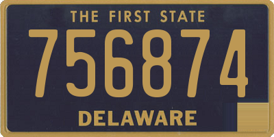 DE license plate 756874