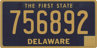 DE license plate 756892