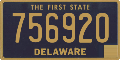 DE license plate 756920