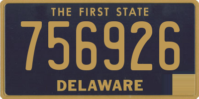 DE license plate 756926