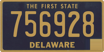 DE license plate 756928