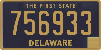 DE license plate 756933