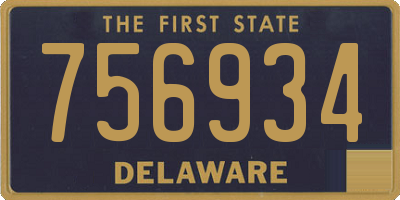DE license plate 756934
