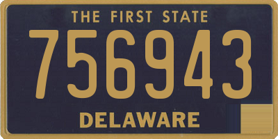 DE license plate 756943