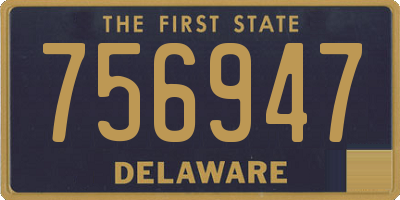 DE license plate 756947