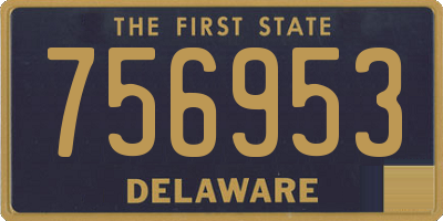 DE license plate 756953