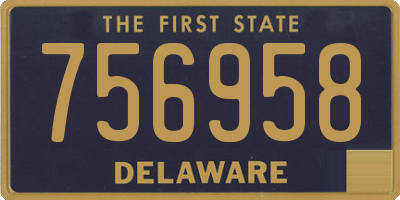 DE license plate 756958