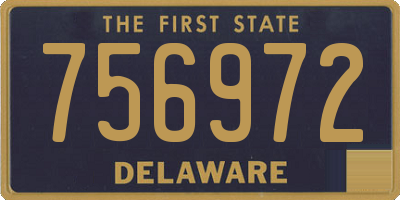 DE license plate 756972