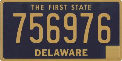 DE license plate 756976