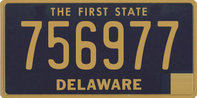 DE license plate 756977