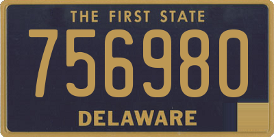 DE license plate 756980