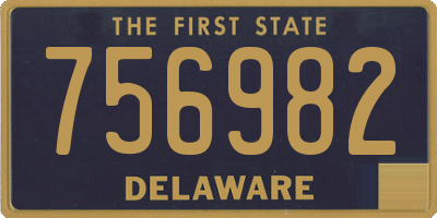 DE license plate 756982