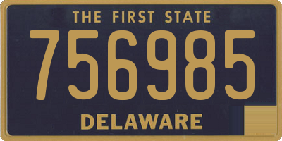 DE license plate 756985