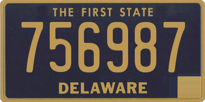 DE license plate 756987