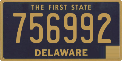DE license plate 756992