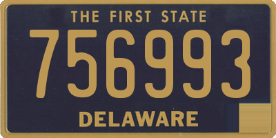 DE license plate 756993