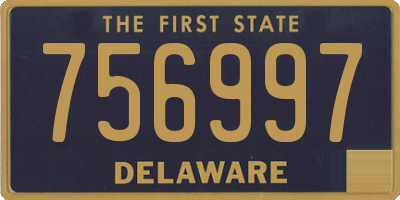 DE license plate 756997