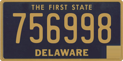 DE license plate 756998
