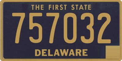 DE license plate 757032