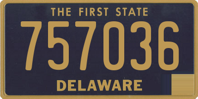 DE license plate 757036