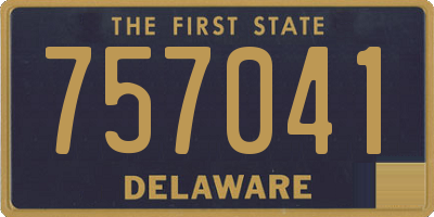 DE license plate 757041