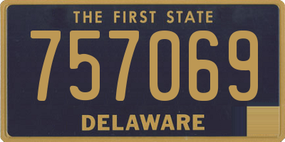 DE license plate 757069