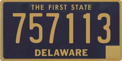 DE license plate 757113