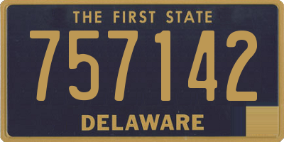 DE license plate 757142